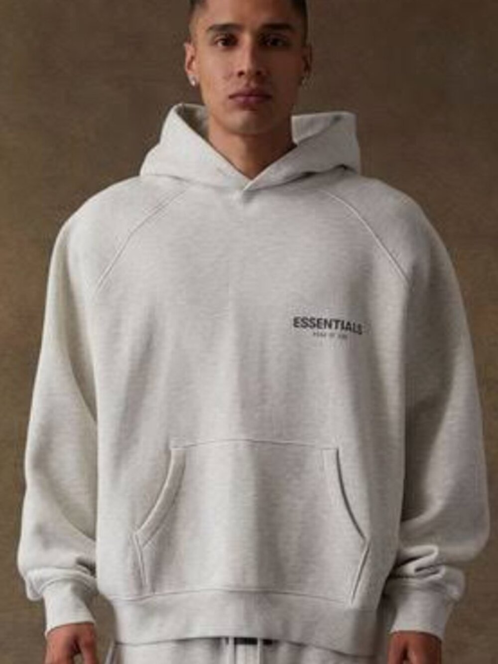 Essentials-Fear of God Unisex hoodie Oatmeal Color Size XS